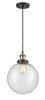 Beacon - 1 Light - 10 inch - Black Antique Brass - Cord hung - Mini Pendant (201C-BAB-G204-10-LED)