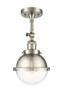 Hampden - 1 Light - 7 inch - Brushed Satin Nickel - Semi-Flush Mount (201F-SN-HFS-62-SN)
