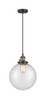 Beacon - 1 Light - 10 inch - Black Antique Brass - Cord hung - Mini Pendant (201CSW-BAB-G204-10)