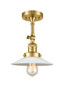 Halophane - 1 Light - 9 inch - Satin Gold - Semi-Flush Mount (201F-SG-G1-LED)