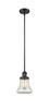 Bellmont - 1 Light - 7 inch - Matte Black - Stem Hung - Mini Pendant (201S-BK-G192-LED)