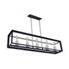 Vineyard 5 Light Black & Chrome Island Light (AC10065BC)