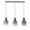 Henley 3 Light Satin Black & Smoke Glass Pendant (AC11522SM)