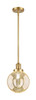 Beacon - 1 Light - 8 inch - Satin Gold - Stem Hung - Mini Pendant (201S-SG-G208-8)