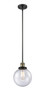 Beacon - 1 Light - 8 inch - Black Antique Brass - Stem Hung - Mini Pendant (201S-BAB-G204-8)