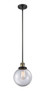 Beacon - 1 Light - 8 inch - Black Antique Brass - Stem Hung - Mini Pendant (201S-BAB-G202-8)