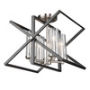 Vissini 4 Light Matte Black & Polished Nickel Semi-Flush Mount (AC11471)