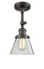 Cone - 1 Light - 6 inch - Oil Rubbed Bronze - Semi-Flush Mount (201F-OB-G62)