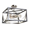 Corona 3 Light Black & Polished Nickel Semi-Flush Mount (CL15093)