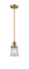 Canton - 1 Light - 5 inch - Brushed Brass - Stem Hung - Mini Pendant (201S-BB-G182S)