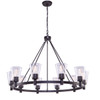 Clarence 10 Light Oil Rubbed Bronze Chandelier (AC10760OB)