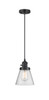 Cone - 1 Light - 6 inch - Matte Black - Cord hung - Mini Pendant (201CSW-BK-G64-LED)