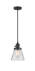 Cone - 1 Light - 6 inch - Matte Black - Cord hung - Mini Pendant (201CSW-BK-G62-LED)