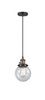 Beacon - 1 Light - 6 inch - Black Antique Brass - Cord hung - Mini Pendant (201CSW-BAB-G204-6-LED)