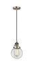 Beacon - 1 Light - 6 inch - Antique Brass - Cord hung - Mini Pendant (201CSW-AB-G202-6-LED)