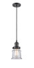 Canton - 1 Light - 5 inch - Oil Rubbed Bronze - Cord hung - Mini Pendant (201C-OB-G182S-LED)
