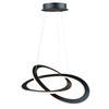 Wave 2 Light Black Chandelier (AC7076BK)