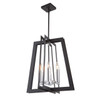 Carlton 6 Light Matte Black & Polished Nickel Chandelier (AC11376)