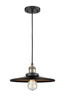 Appalachian - 1 Light - 12 inch - Black Antique Brass - Cord hung - Mini Pendant (201C-BAB-MFR-BK-12)
