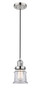 Canton - 1 Light - 5 inch - Polished Nickel - Cord hung - Mini Pendant (201C-PN-G182S)