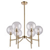 Hamilton 6 Light Satin Brass Chandelier (SC13126SB)
