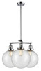 Beacon - 3 Light - 24 inch - Polished Chrome - Stem Hung - Chandelier (207-PC-G204-10-LED)
