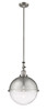 Hampden - 1 Light - 13 inch - Brushed Satin Nickel - Stem Hung - Pendant (206-SN-HFS-124-SN-LED)