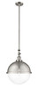 Hampden - 1 Light - 13 inch - Brushed Satin Nickel - Stem Hung - Pendant (206-SN-HFS-122-SN-LED)