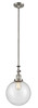 Beacon - 1 Light - 10 inch - Brushed Satin Nickel - Stem Hung - Mini Pendant (206-SN-G204-10-LED)