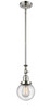 Beacon - 1 Light - 6 inch - Polished Nickel - Stem Hung - Mini Pendant (206-PN-G204-6-LED)