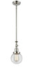 Beacon - 1 Light - 6 inch - Polished Nickel - Stem Hung - Mini Pendant (206-PN-G202-6-LED)