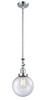 Beacon - 1 Light - 8 inch - Polished Chrome - Stem Hung - Mini Pendant (206-PC-G204-8-LED)