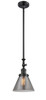 Cone - 1 Light - 8 inch - Matte Black - Stem Hung - Mini Pendant (206-BK-G43)