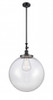 Beacon - 1 Light - 18 inch - Matte Black - Stem Hung - Mini Pendant (206-BK-G202-18)