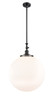 Beacon - 1 Light - 18 inch - Matte Black - Stem Hung - Mini Pendant (206-BK-G201-18)