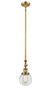 Beacon - 1 Light - 6 inch - Brushed Brass - Stem Hung - Mini Pendant (206-BB-G202-6-LED)