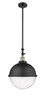 Hampden - 1 Light - 13 inch - Black Antique Brass - Stem Hung - Pendant (206-BAB-HFS-124-BK)
