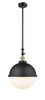 Hampden - 1 Light - 13 inch - Black Antique Brass - Stem Hung - Pendant (206-BAB-HFS-121-BK-LED)