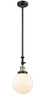 Beacon - 1 Light - 8 inch - Black Antique Brass - Stem Hung - Mini Pendant (206-BAB-G201-8-LED)