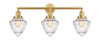 Bullet - 3 Light - 34 inch - Satin Gold - Bath Vanity Light (205-SG-G664-7)