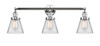 Cone - 3 Light - 30 inch - Polished Chrome - Bath Vanity Light (205-PC-G62-LED)