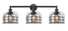Bell Cage - 3 Light - 34 inch - Matte Black - Bath Vanity Light (205-BK-G73-CE)