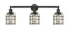 Bell Cage - 3 Light - 31 inch - Matte Black - Bath Vanity Light (205-BK-G58-CE)