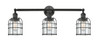 Bell Cage - 3 Light - 31 inch - Matte Black - Bath Vanity Light (205-BK-G52-CE)