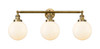 Beacon - 3 Light - 32 inch - Brushed Brass - Bath Vanity Light (205-BB-G201-8-LED)