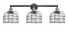 Bell Cage - 3 Light - 34 inch - Black Antique Brass - Bath Vanity Light (205-BAB-G72-CE-LED)