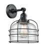Bell Cage - 1 Light - 9 inch - Matte Black - Sconce (203SW-BK-G74-CE-LED)
