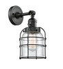 Bell Cage - 1 Light - 6 inch - Matte Black - Sconce (203SW-BK-G52-CE-LED)