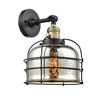 Bell Cage - 1 Light - 9 inch - Black Antique Brass - Sconce (203SW-BAB-G78-CE-LED)