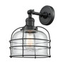 Bell Cage - 1 Light - 9 inch - Matte Black - Sconce (203-BK-G72-CE)